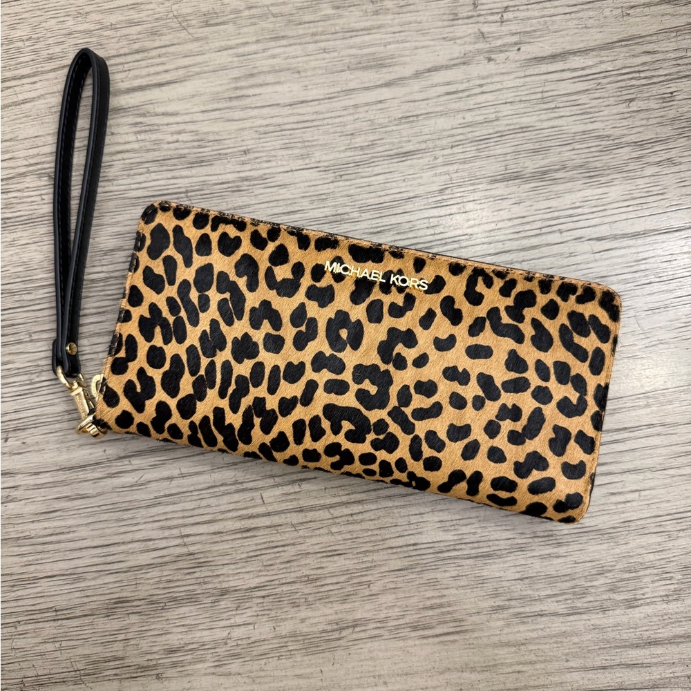 Michael Kors Animal Print Wristlet